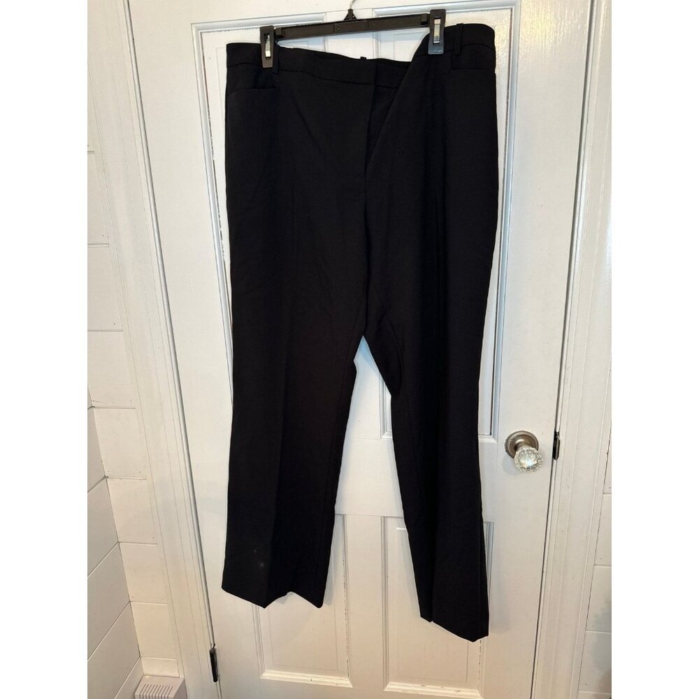 DKNY Sullivan St Slash Pocket Fit and Flare Black Dress Pants size 18 NWT